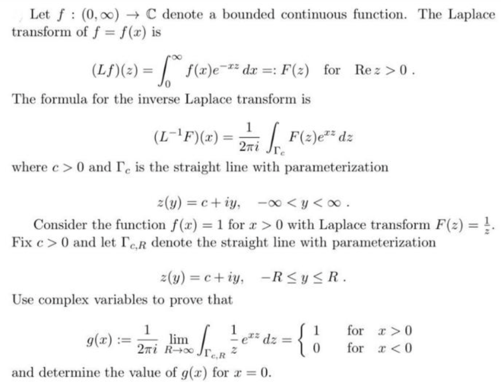 Solved Let f (0,0) + C denote a bounded continuous