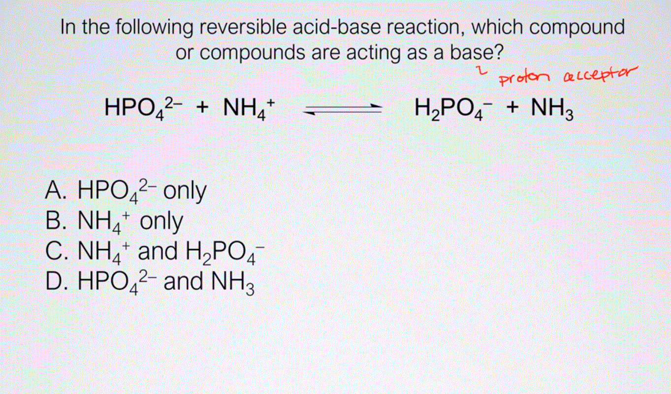 Solved In The Following Reversible Acid Base Reaction Which Chegg Com Solved In The Following Reversible Acid Base Reaction Which Chegg Com