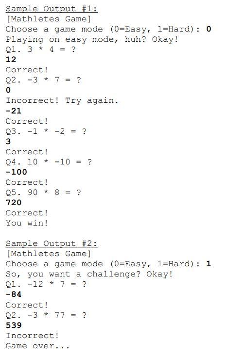 Solved Your game will first ask the player if they want to | Chegg.com