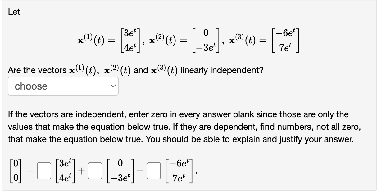 Solved Let v1=⎣⎡0−60⎦⎤,v2=⎣⎡−808⎦⎤,v3=⎣⎡−6−96⎦⎤. Are the | Chegg.com