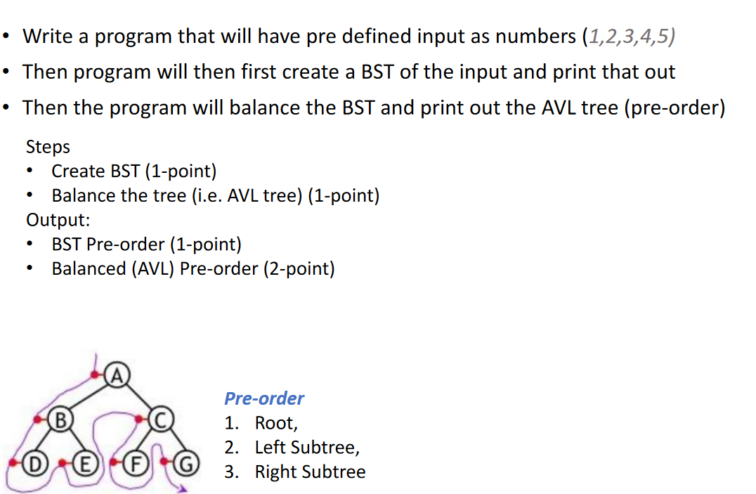 Solved BST traverenl: 12345 Tree is not bilned Balaneting | Chegg.com