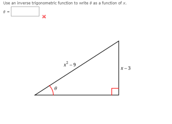 Solved Use an inverse trigonometric function to write 𝜃 as | Chegg.com