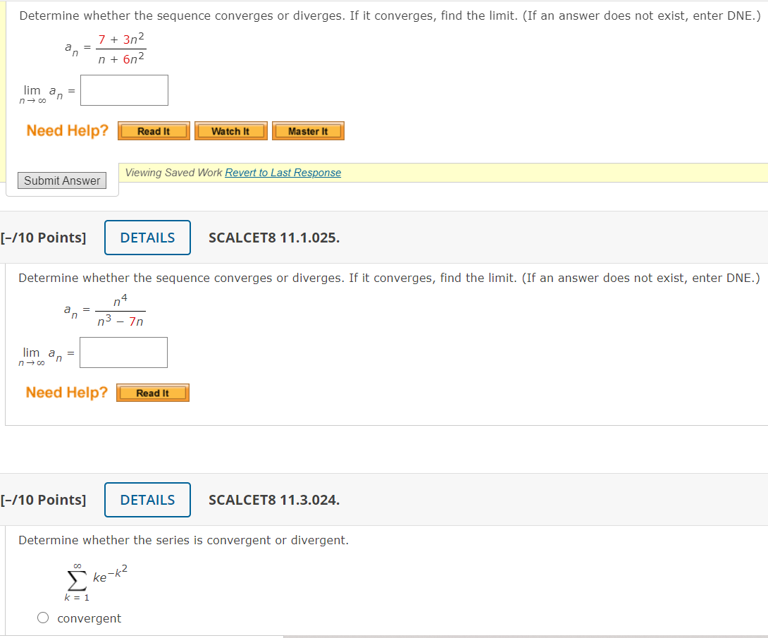 Solved Determine Whether The Sequence Converges Or Diverges. | Chegg.com