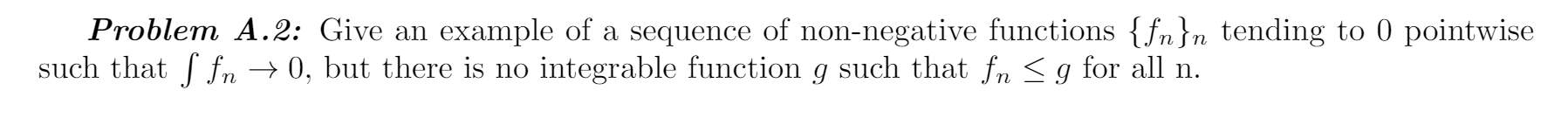 Solved Problem A.2: Give an example of a sequence of | Chegg.com