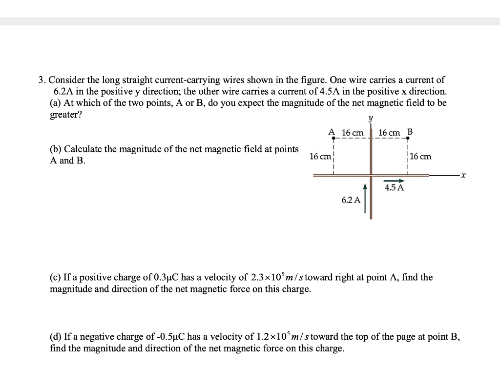 Solved 3. Consider The Long Straight Current-carrying Wires | Chegg.com