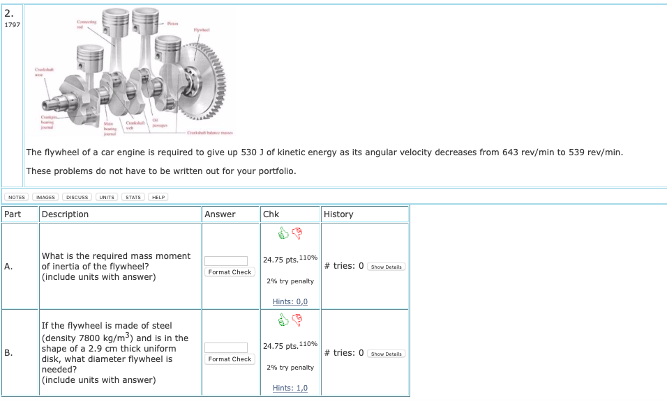 Solved 1797 The flywheel of a car engine is required to give