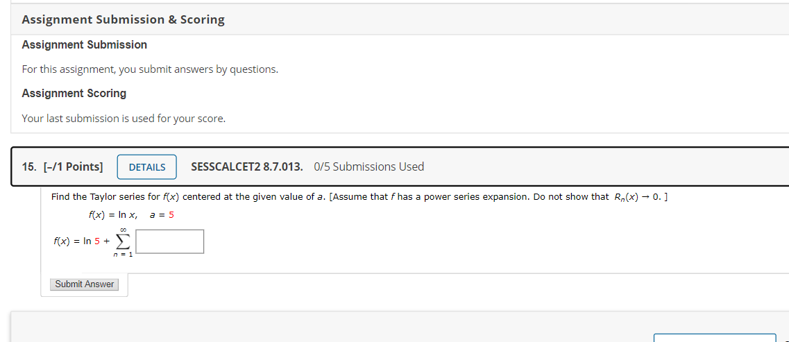 Solved Assignment Submission & Scoring Assignment Submission | Chegg.com