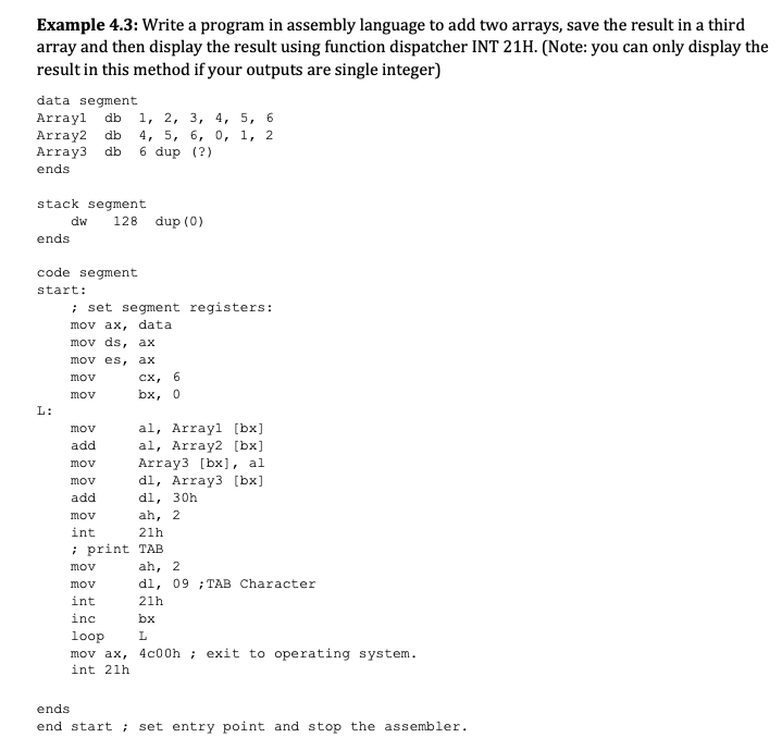 assembler language