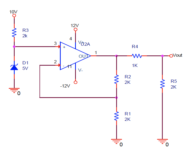 Solved he following is an application circuit using an | Chegg.com