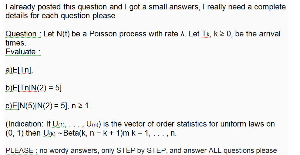 Solved I already posted this question and I got a small | Chegg.com