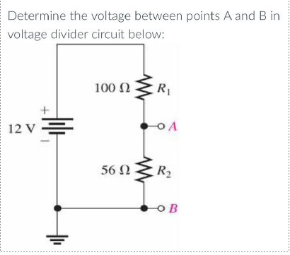 Solved Determine The Voltage Between Points A And B In The | Chegg.com ...