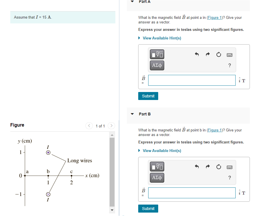 Solved Part A Assume that I = 15 A. What is the magnetic | Chegg.com