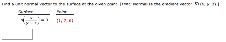 Solved Find a unit normal vector to the surface at the given | Chegg.com