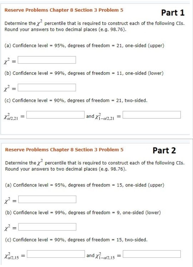 Solved Reserve Problems Chapter 8 Section 3 Problem 5 Part 1