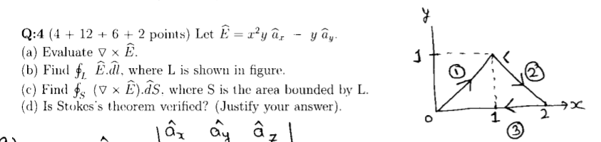 Solved 1 Q:4 (4 + 12 + 6 + 2 points) Let Ê = x2yâx - yây. Q4 | Chegg.com