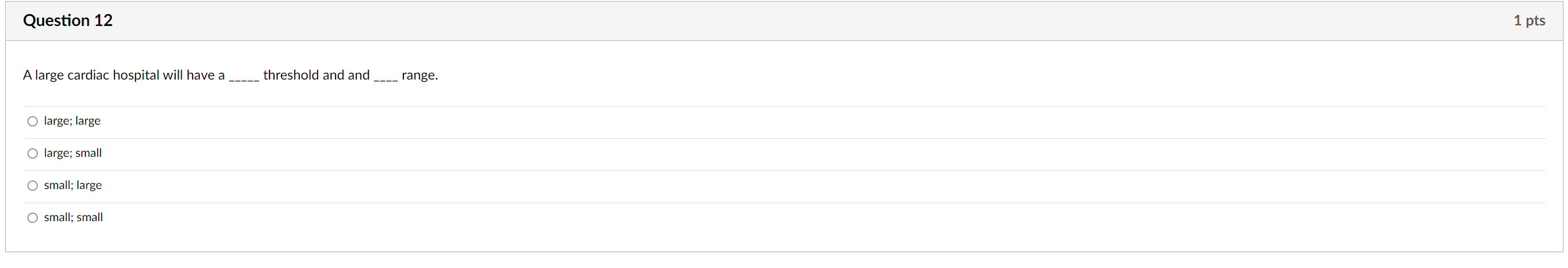 Solved A large cardiac hospital will have a threshold and | Chegg.com