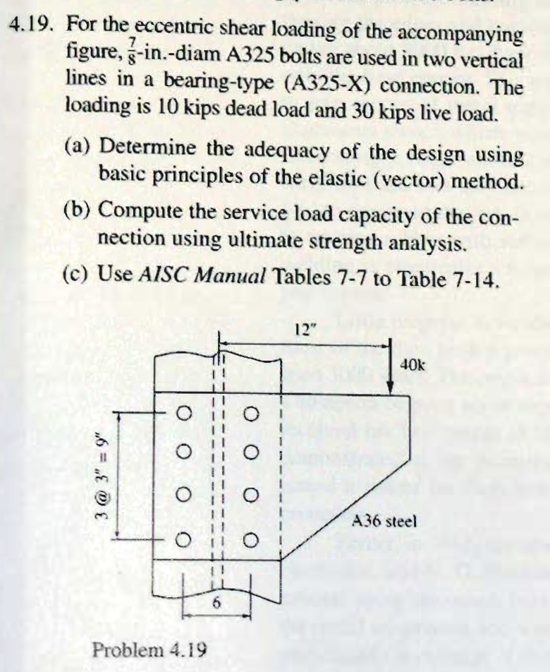 Solved 4.19. For the eccentric shear loading of the | Chegg.com