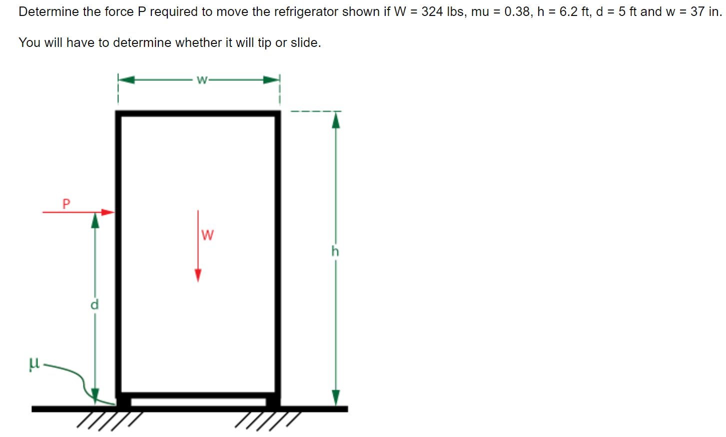 Solved Determine the force P required to move the | Chegg.com