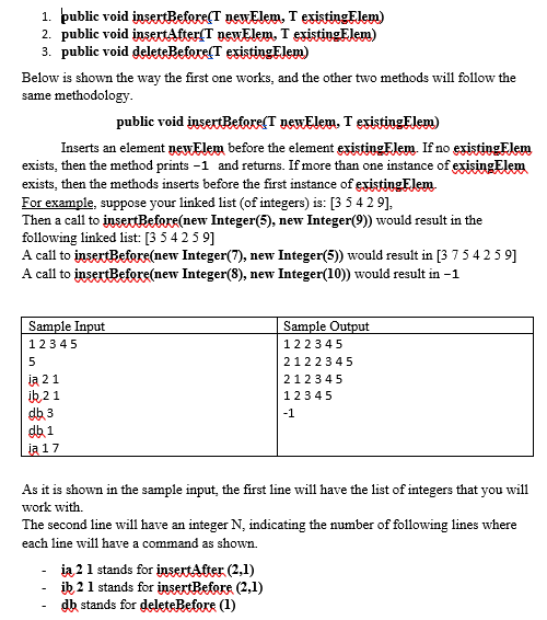 Using Linked List data structure implementation, | Chegg.com