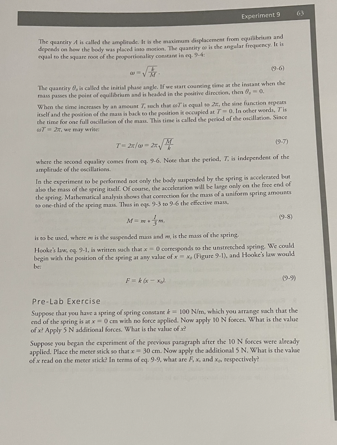 The lab manual is included, the procedure portion | Chegg.com