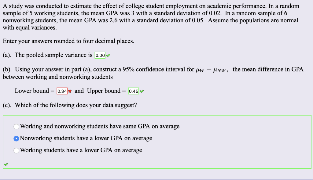 Solved A study was conducted to estimate the effect of | Chegg.com