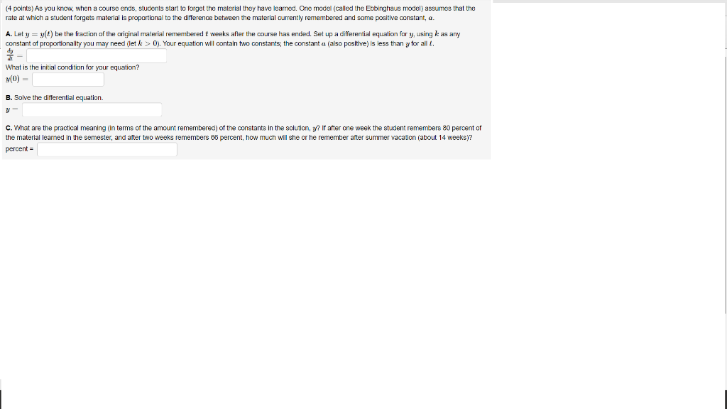 Solved (4 points) As you know, when a course ends, students | Chegg.com