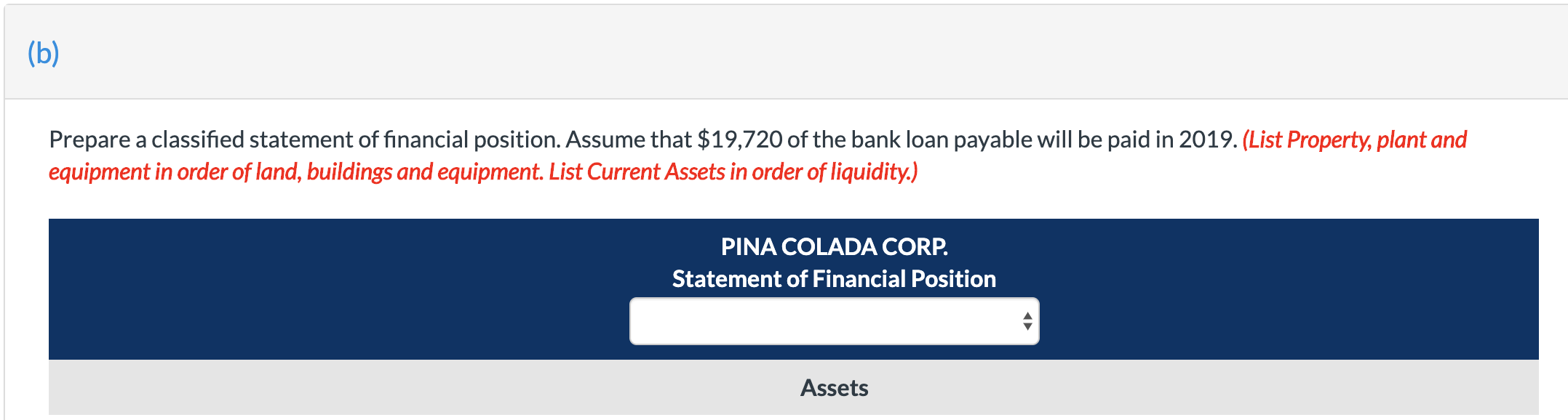 Solved Prepare a classified statement of financial position. | Chegg.com
