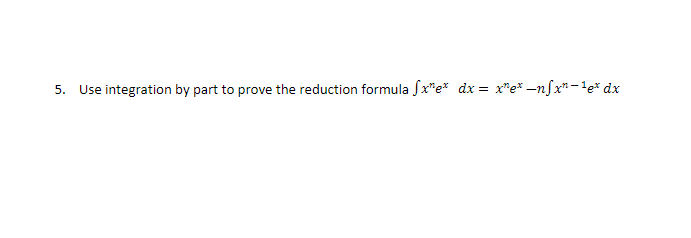 proof of integration of x n
