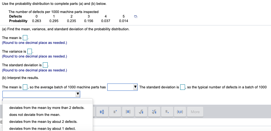 Solved Use the probability distribution to complete parts a | Chegg.com