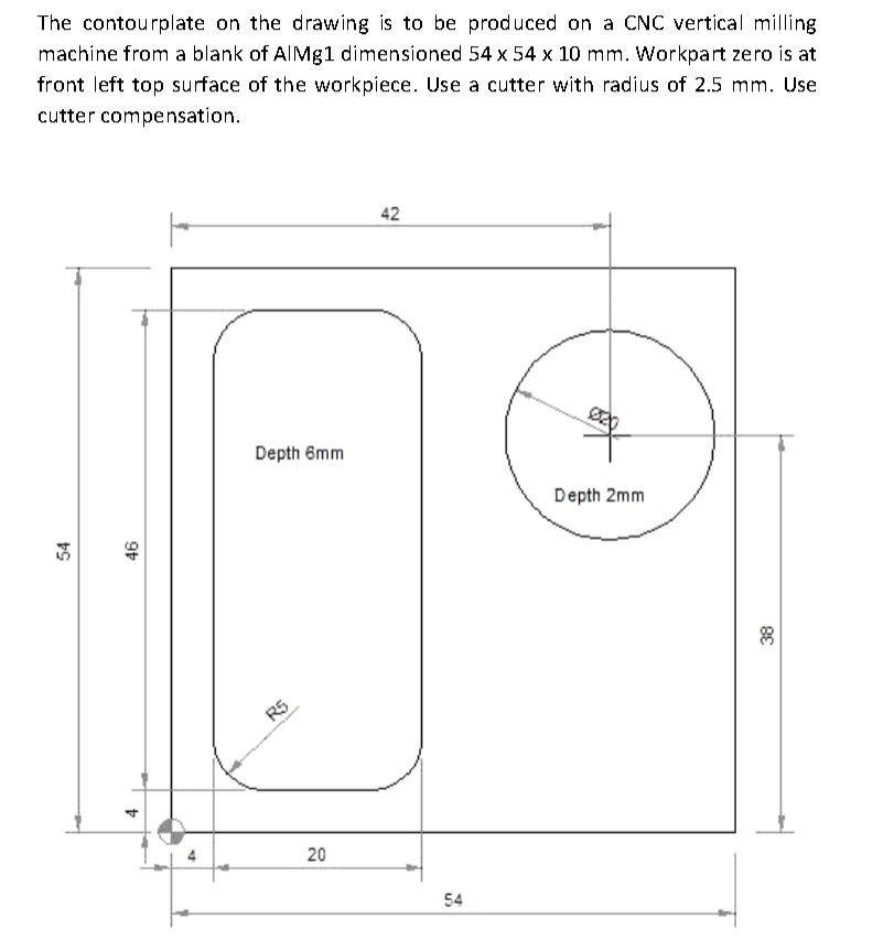 Solved The contourplate on the drawing is to be produced on | Chegg.com