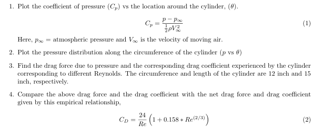 Solved Plot the coefficient of pressure (Cp) ﻿vs the | Chegg.com