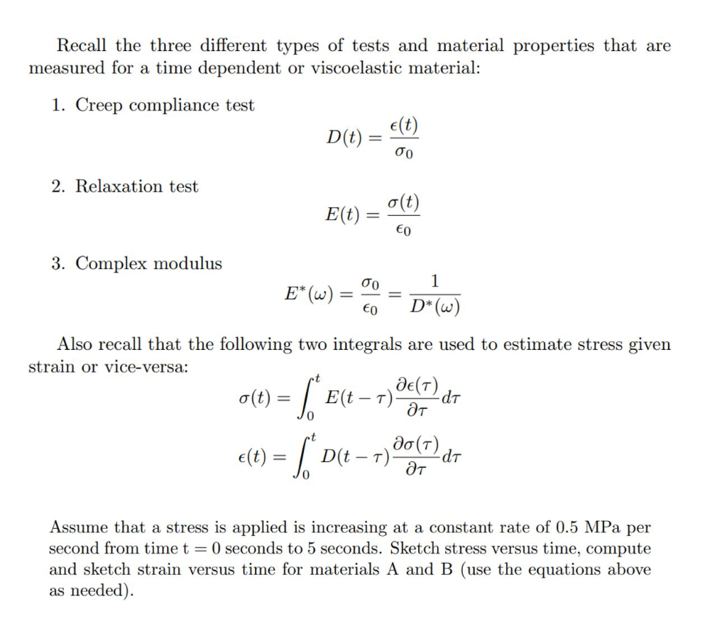 Solved Recall the three different types of tests and | Chegg.com
