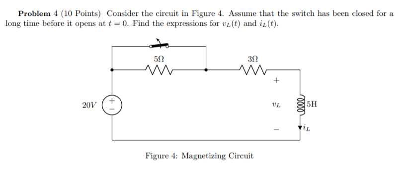 Solved Problem 4 (10 Points) Consider the circuit in Figure | Chegg.com