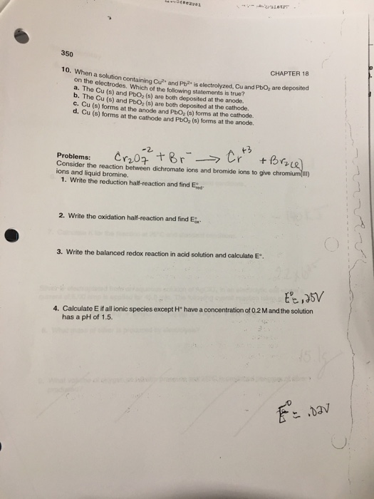 Solved When a solution containing Cu^2+ and Pb^2+ is | Chegg.com