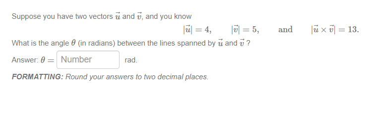 Solved Suppose You Have Two Vectors U And V, And You Know | Chegg.com