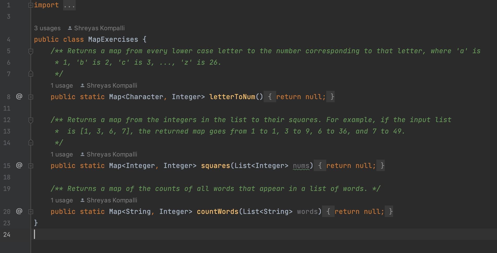 Solved java coding add in sub methods | Chegg.com