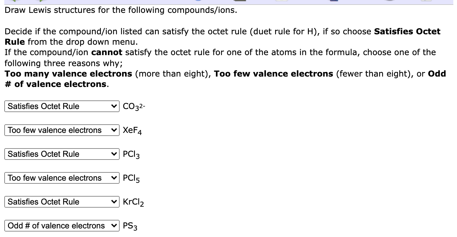 solved-draw-lewis-structures-for-the-following-chegg