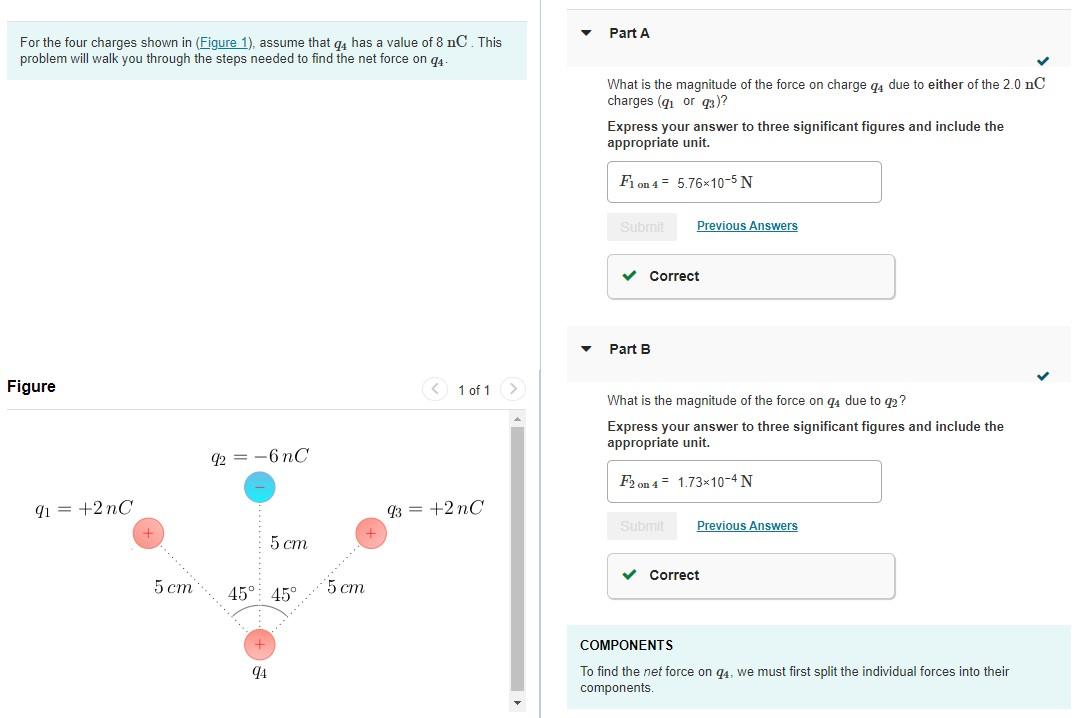 Solved For the four charges shown in (Figure 1), assume that | Chegg.com