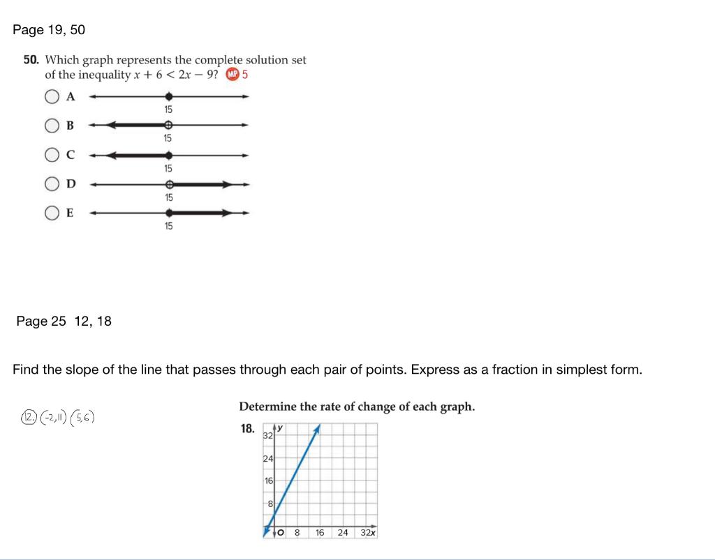 Solved Page 19,50 50. Which graph represents the complete | Chegg.com