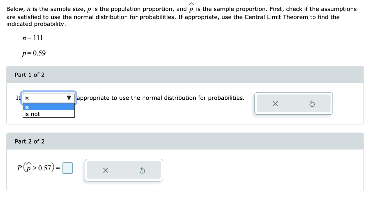 Solved Below, n is the sample size, p is the population | Chegg.com