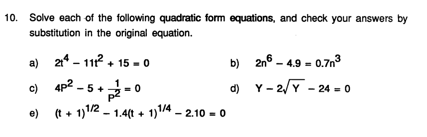 Solved Solve each of the following quadratic form equations, | Chegg.com