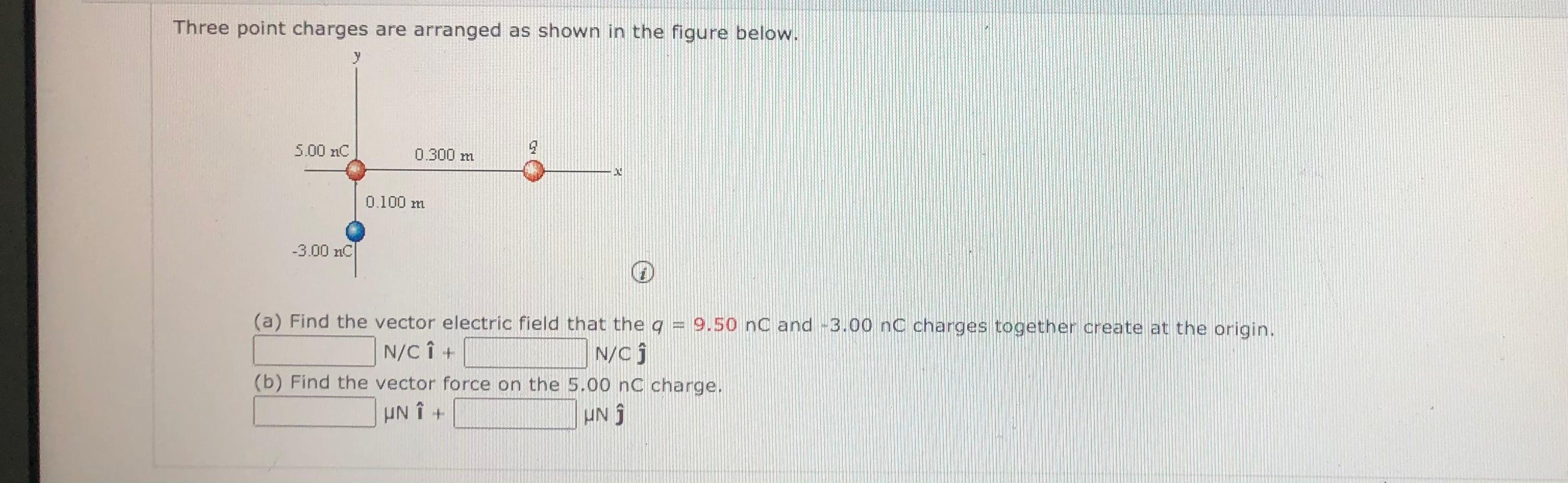 Solved Three Point Charges Are Arranged As Shown In The F Chegg Com