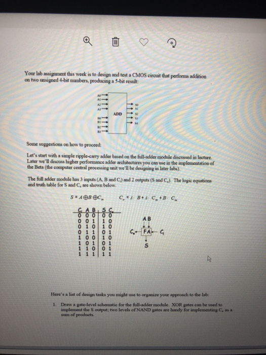 Solved Your lab assignment this week is to design and test a | Chegg.com