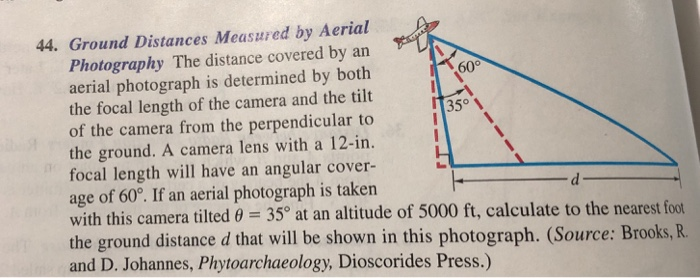 Solved 44. Ground Distances Measured By Aerial Photography | Chegg.com