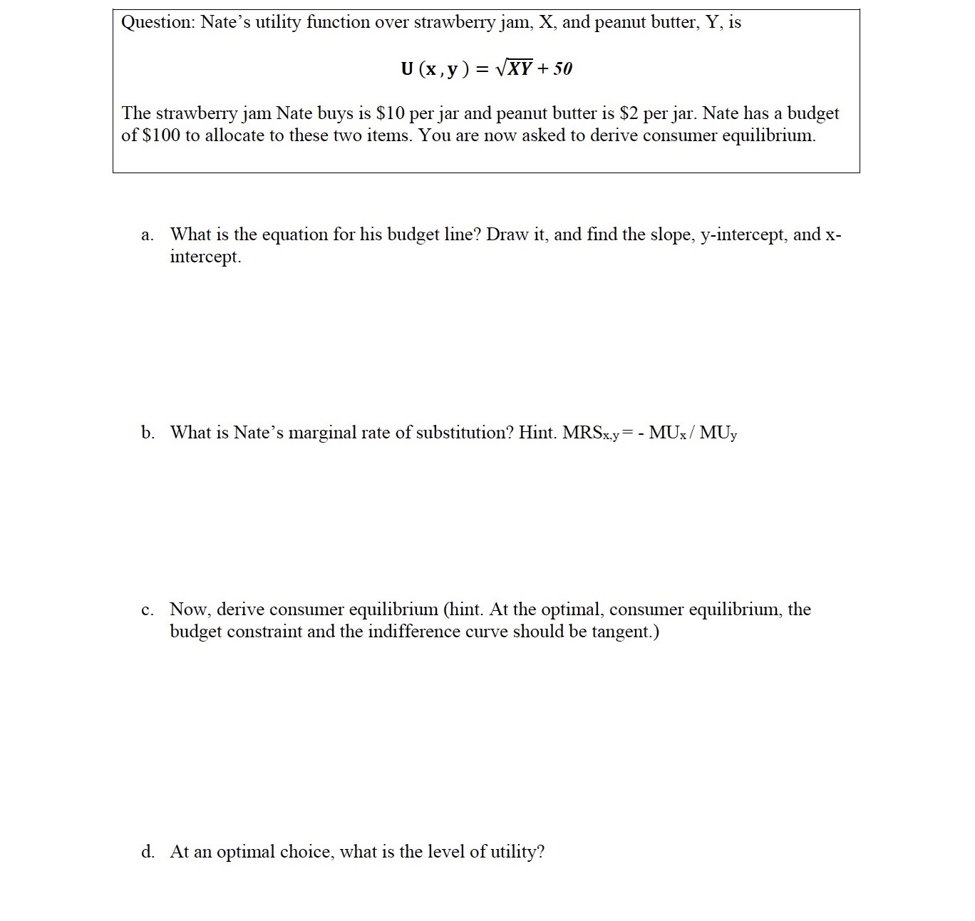 Solved Hi I Have Solved A And B But Am Stuck On C. Please | Chegg.com