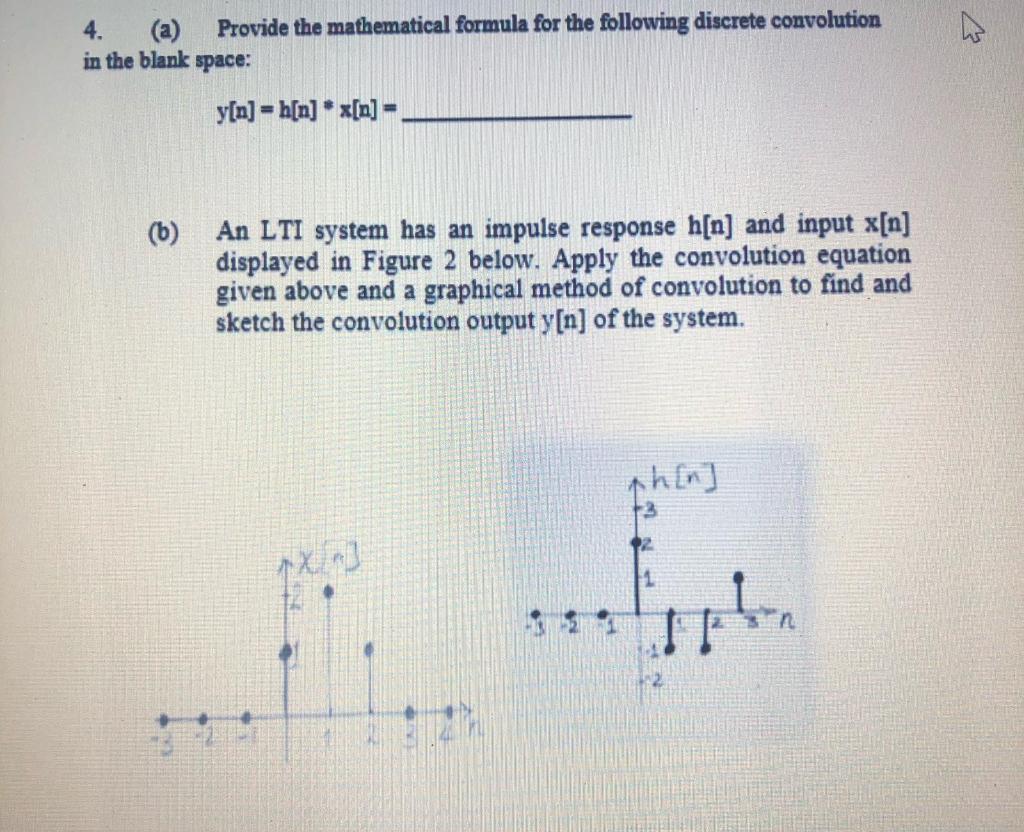 Solved 4 Provide The Mathematical Formula For The Follow Chegg Com