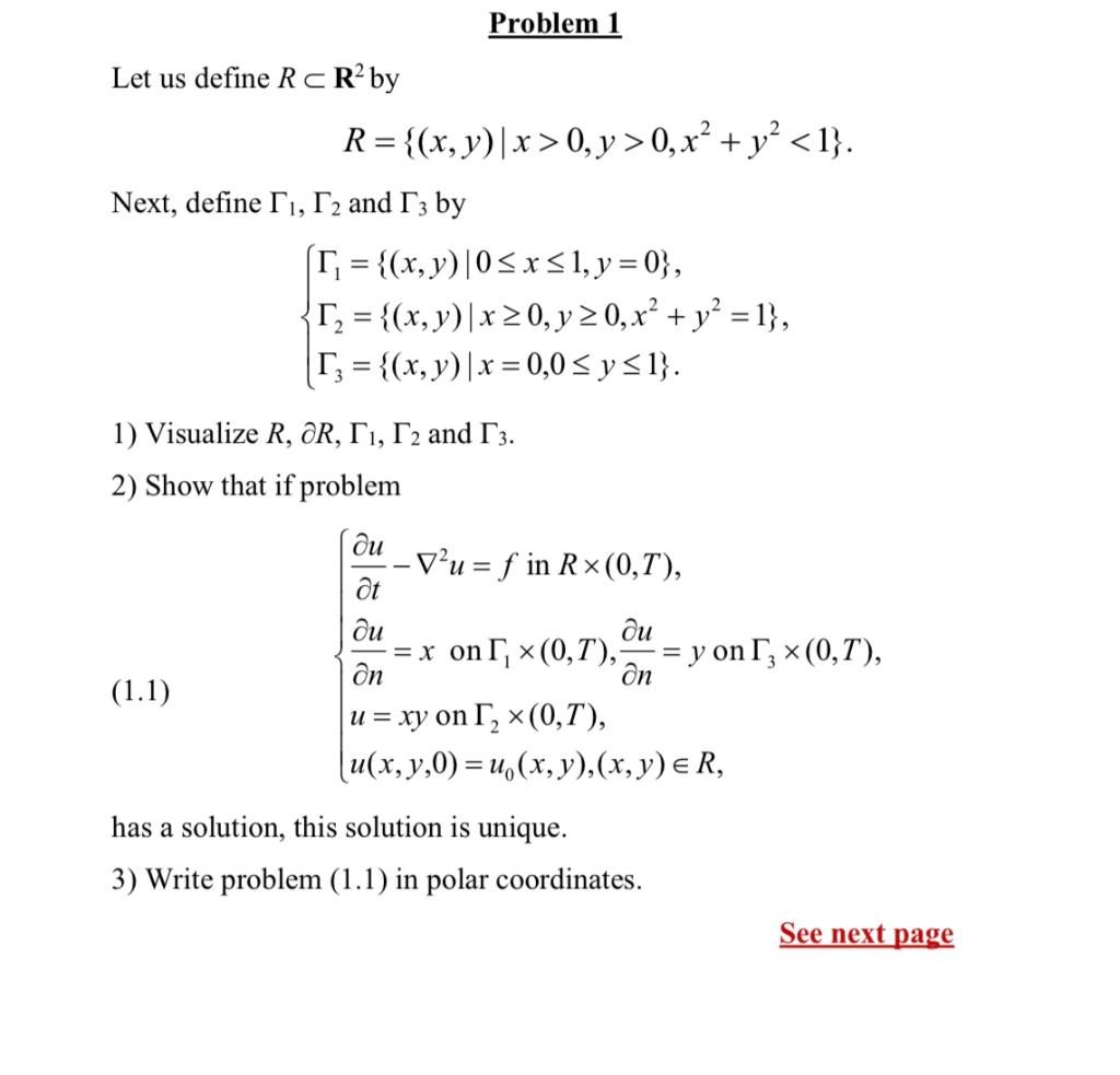 Problem 1 Let Us Define Rc R2 By R X Y X 0 Chegg Com