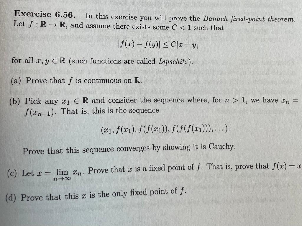 Solved Exercise 6.56. In This Exercise You Will Prove The | Chegg.com