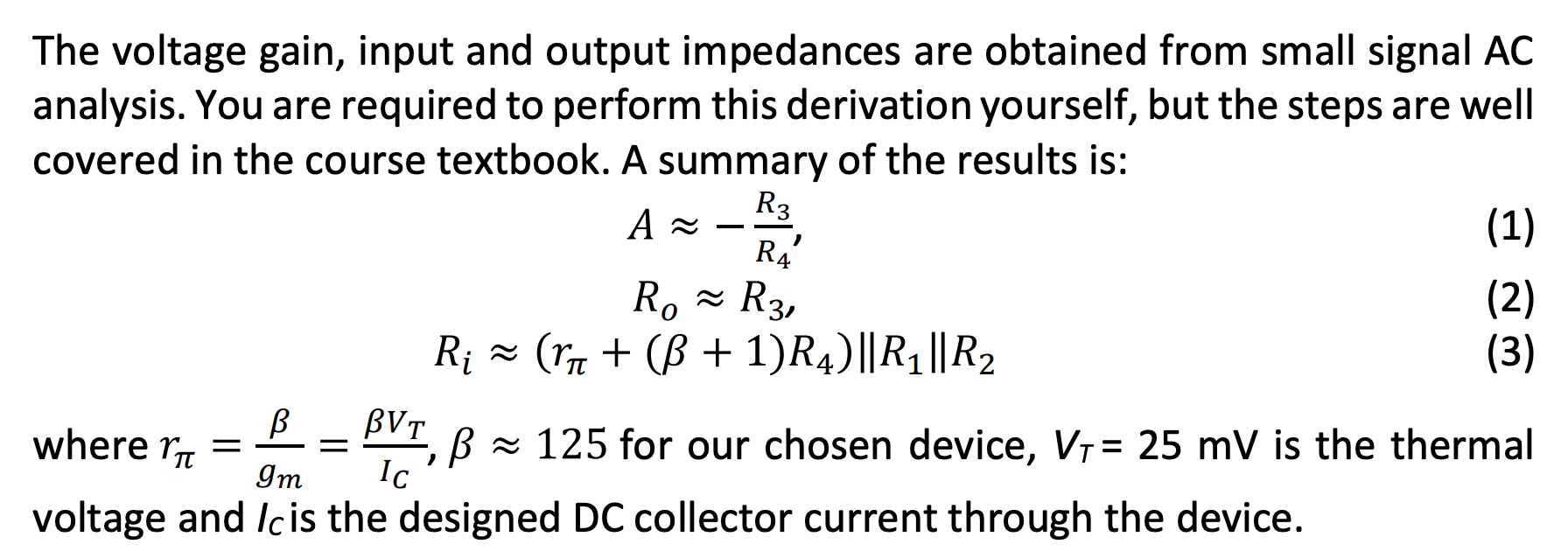 Solved !! PLEASE NEED HELP WITH BJT SMALL SIGNAL ANALYSIS | Chegg.com