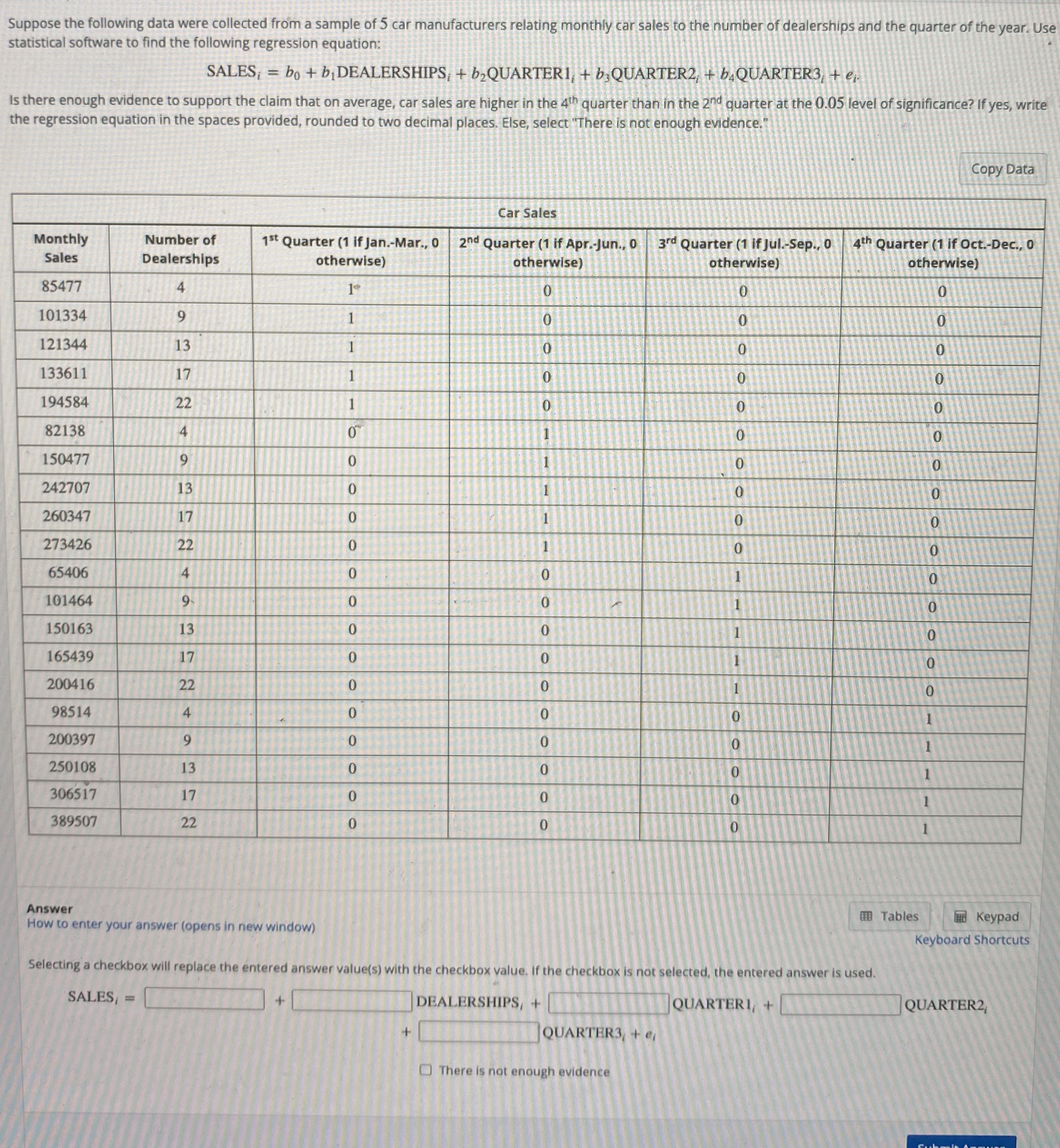 Solved Suppose the following data were collected from a | Chegg.com